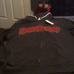 Junk Food Mens Hulkamania Zip Up Hoodie NWT